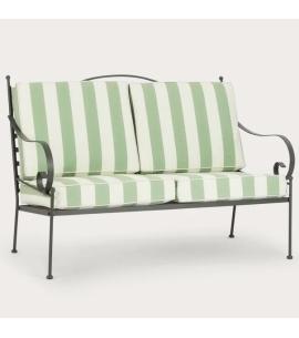 Neptune Cheltenham 2 Seater Sofa - Green Striped Cushions Set