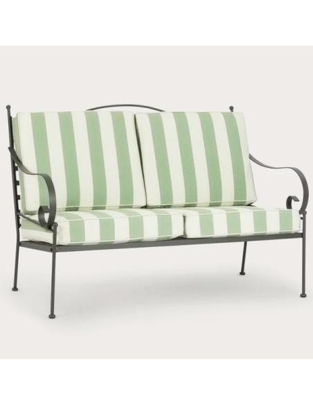 Neptune Cheltenham 2 Seater Sofa - Green Striped Cushions Set