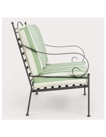 Neptune Cheltenham 2 Seater Sofa - Green Striped Cushions Set
