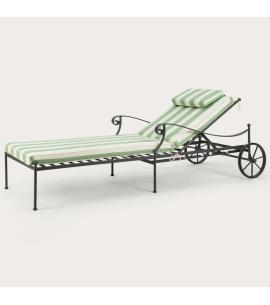 Neptune Cheltenham Sunlounger - Green Striped Cushion