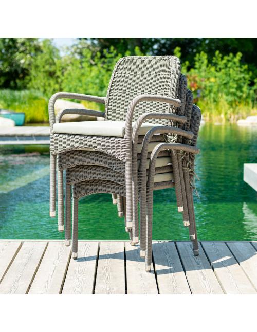 Alexander Rose Hazelmere Stacking Armchair Grey