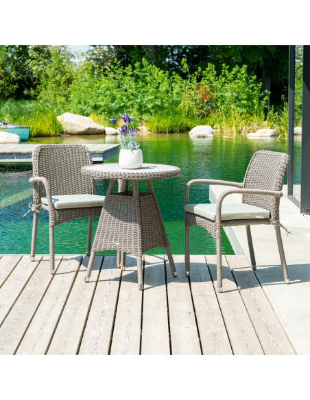 Alexander Rose Hazelmere 0.6m Round Bistro Table Grey