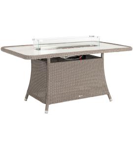 Alexander Rose Hazelmere 1.65m x 0.95m Fire Pit Table Grey