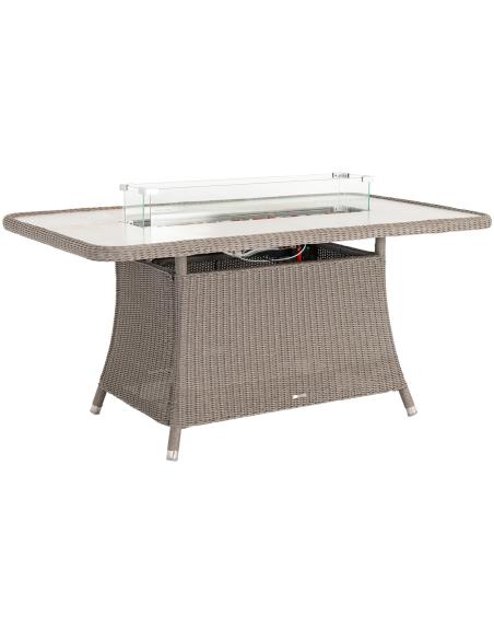 Alexander Rose Hazelmere 1.65m x 0.95m Fire Pit Table Grey