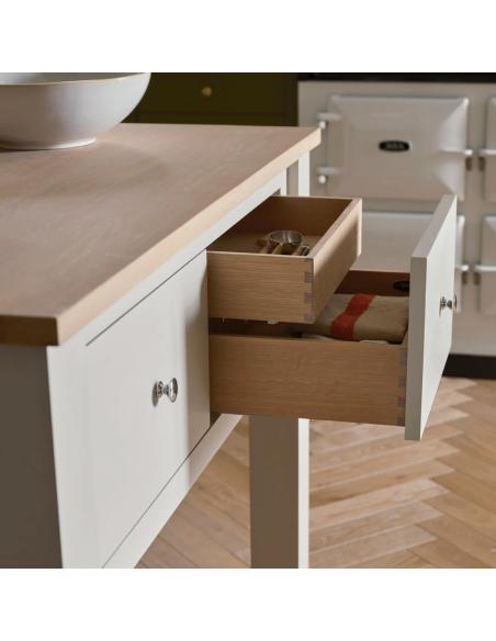 Neptune Charlecote Freestanding Kitchen Island with Oak Top - Large