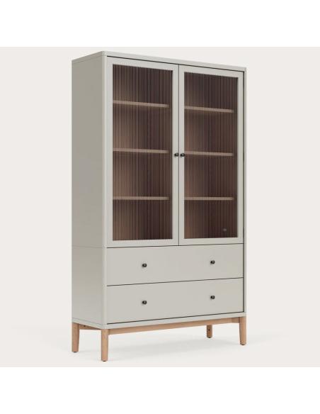 Neptune Farlow Freestanding Double Kitchen Larder - Silver Birch