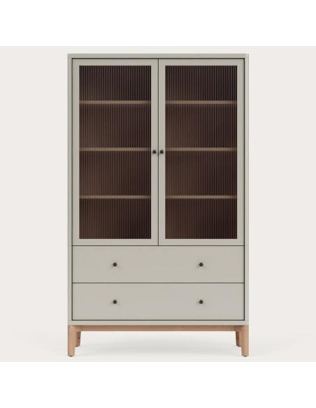 Neptune Farlow Freestanding Double Kitchen Larder - Silver Birch
