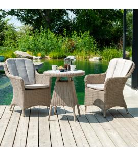 Alexander Rose Hazelmere 2 Seater Dining Set Natural