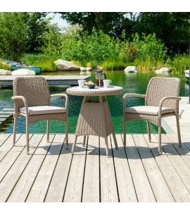 Alexander Rose Hazelmere 2 Seat Dining Set Natural