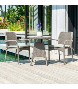 Alexander Rose Hazelmere 2 Seater Dining Set Grey