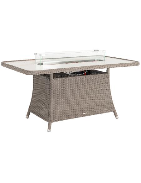 Alexander Rose Hazelmere 6 Seater Firepit Set Grey