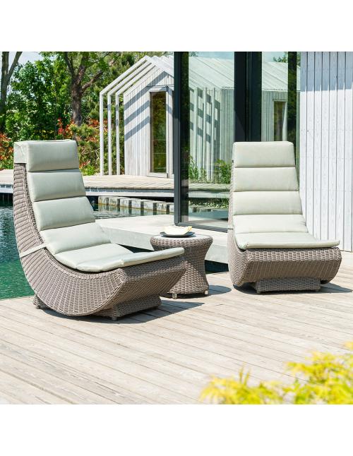 Alexander Rose Hazelmere Lazy Chair Set - Grey
