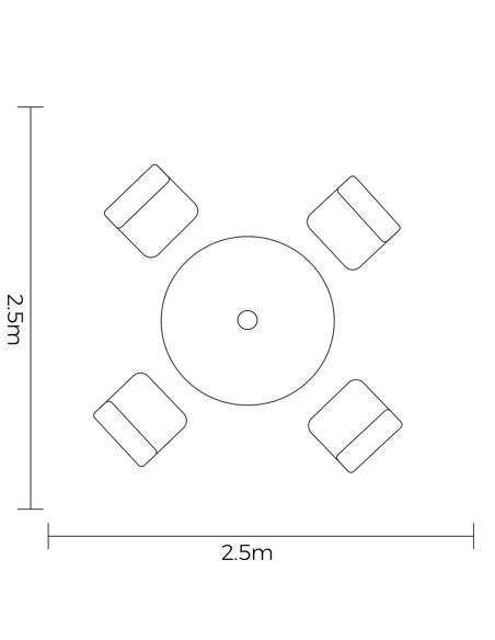 Hartman Malton 4 Seat Round Dining Set
