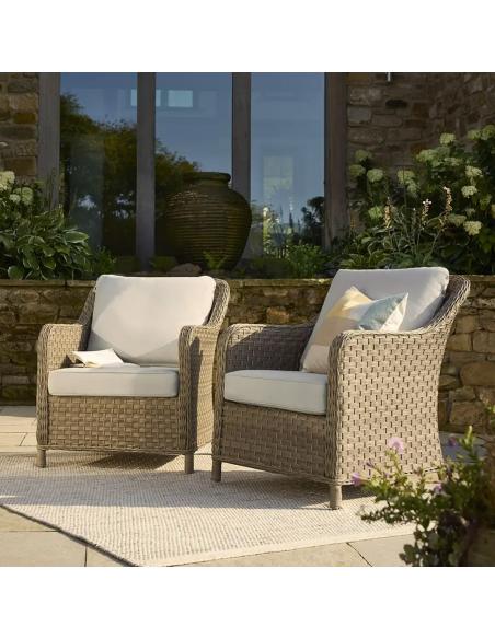 Kettler Charlbury Lounge Chair (Pair) with Seat & Back Cushions