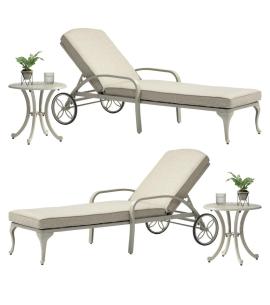 Bramblecrest RHS Bridgewater Stone Lounger & Coffee Table...