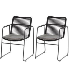 4 Seasons Outdoor Elba stacking dining chair x2