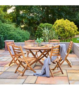 Alexander Rose Redcliffe 6 Seater Round Dining Set
