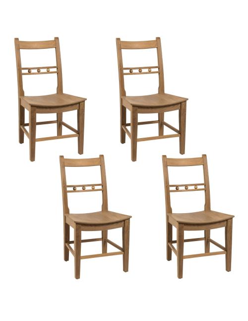 Neptune (Set of 4) Suffolk Seasoned Oak Dining...