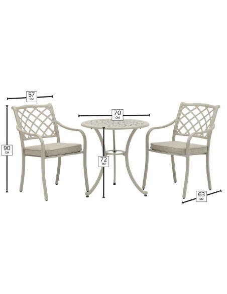 Bramblecrest RHS Bridgewater Stone 2 Seater Dining Set