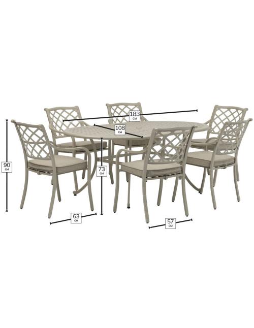 Bramblecrest RHS Bridgewater Stone 6 Seater...