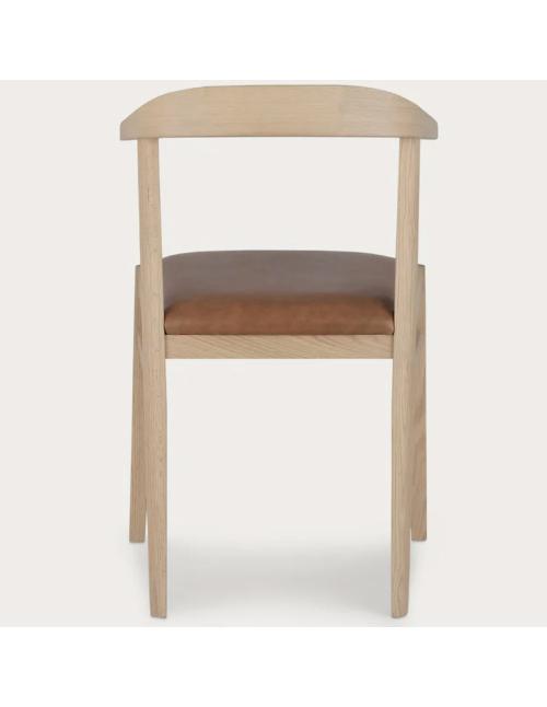 Neptune Borough Oak Dining Chair - Tan Leather