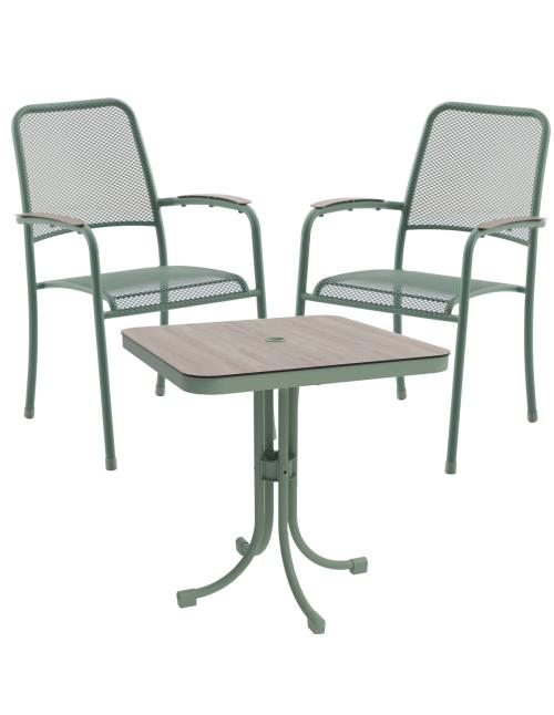 Alexander Rose Bergen 2 Seater Square Dining Set