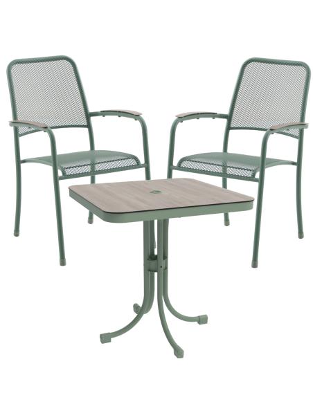 Alexander Rose Bergen 2 Seater Square Dining Set