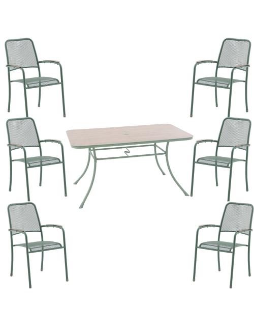 Alexander Rose Bergen 6 Seat Rectangular Dining...