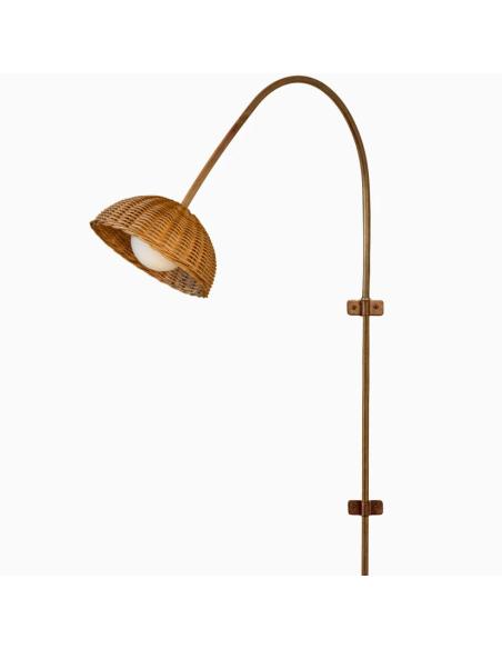 Vincent Sheppard Arvin Swivel Lamp with Rattan Shade