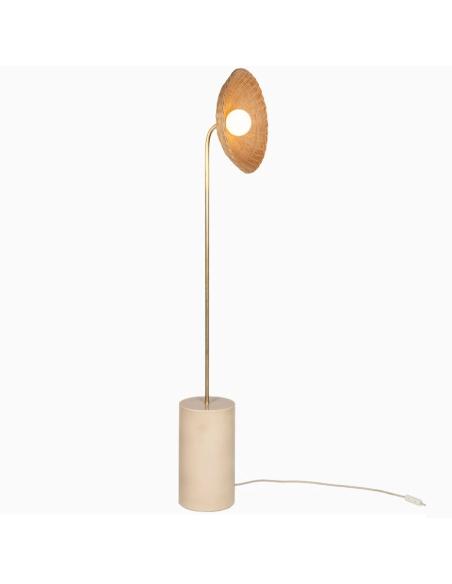 Vincent Sheppard Arvin Curved Floor Lamp - Mushroom/Rattan