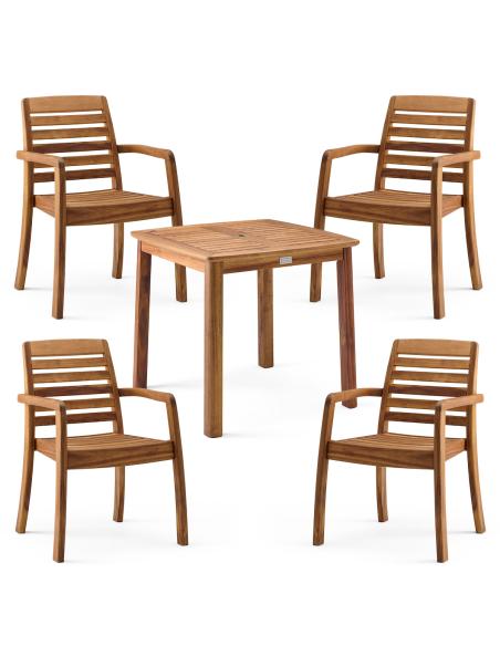 Alexander Rose National Trust Cotswold 4 Seat Square Dining Set