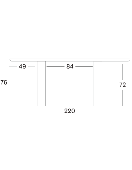 Vincent Sheppard Ari 220x120cm Ellipse Dining Table
