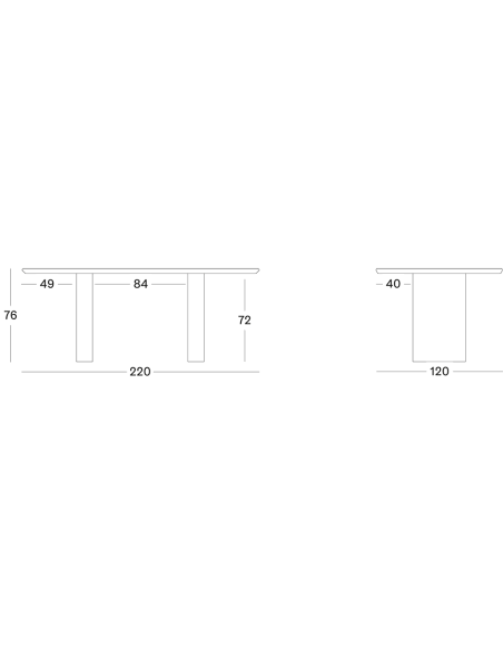 Vincent Sheppard Foster 220x120cm Ellipse Dining Table