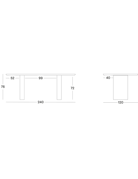 Vincent Sheppard Foster 240x120cm Ellipse Dining Table