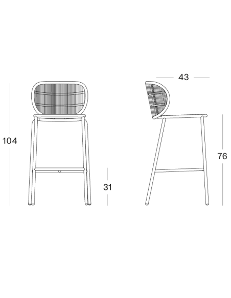 Vincent Sheppard Kodo Bar Stool - Dune White