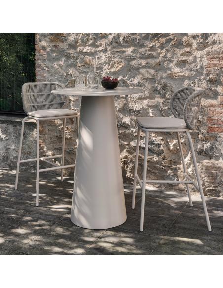 Vincent Sheppard Sandro Bar Table Dia 75 - Aluminium Top