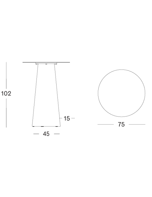 Vincent Sheppard Sandro Bar Table Dia 75 -...