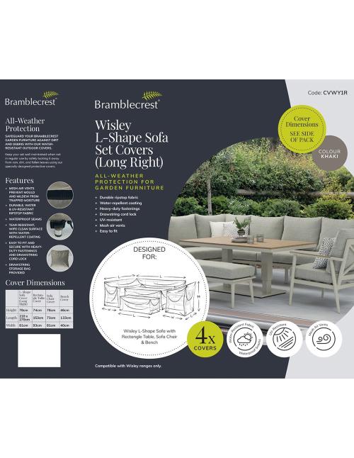 Bramblecrest Wisley L Shape Sofa Set Covers -...
