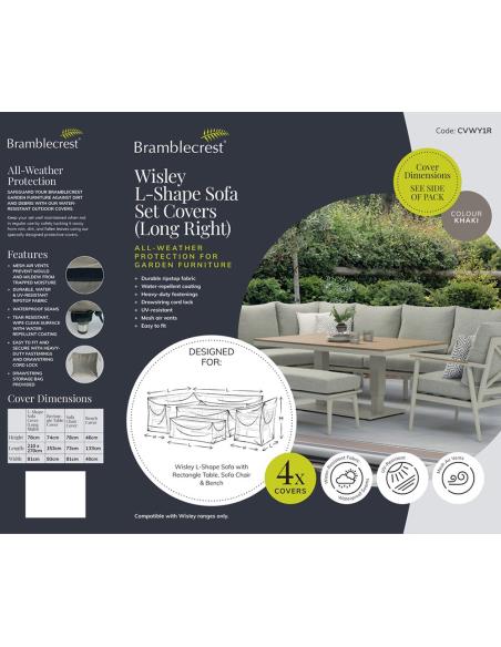Bramblecrest Wisley L Shape Sofa Set Covers - Long Right CVWY1R