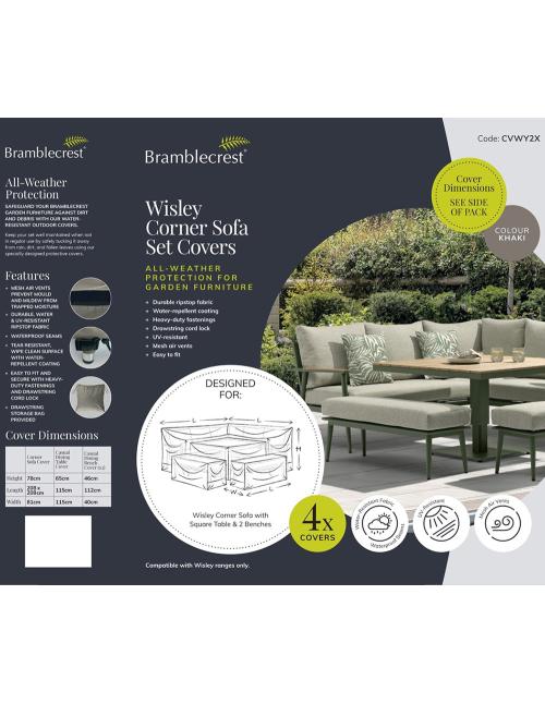 Bramblecrest Wisley Square Sofa Set Covers CVWY2X