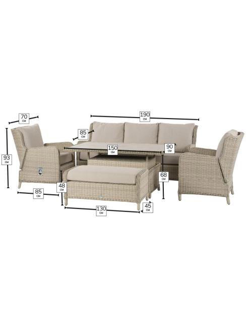 Bramblecrest Chedworth Sandstone 3 Seat...