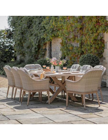 Bramblecrest Monterey Sandstone Deluxe Vogue 8 Seater Dining Set
