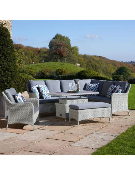 Bramblecrest Tetbury Cloud L-Shape Casual Dining Set with Chair