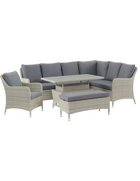 Bramblecrest Tetbury Cloud L-Shape Casual Dining Set with Chair