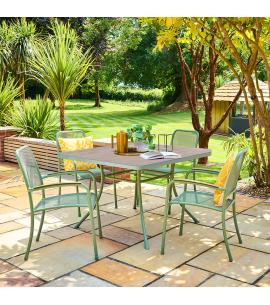Alexander Rose Bergen 4 Seater Square Dining Set