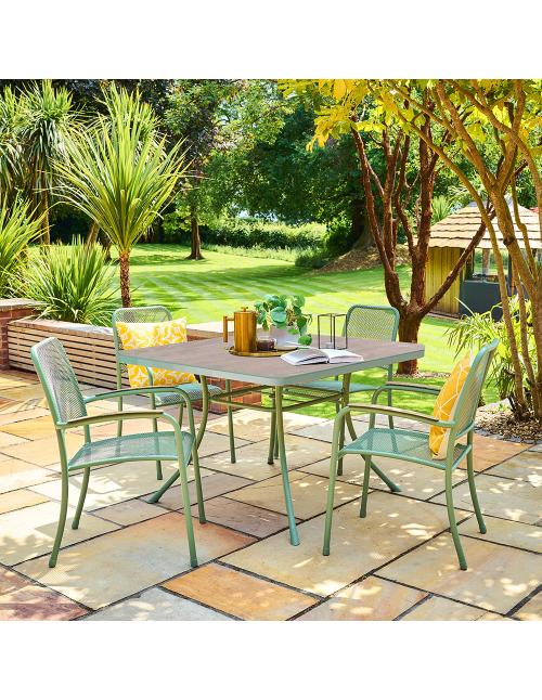 Alexander Rose Bergen 4 Seater Square Dining Set