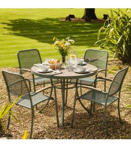 Alexander Rose Bergen 4 Seater Round Dining Set