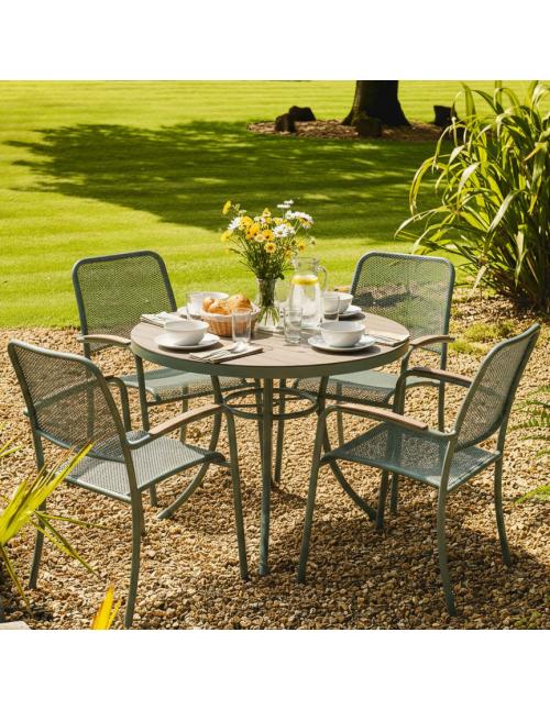Alexander Rose Bergen 4 Seater Round Dining Set