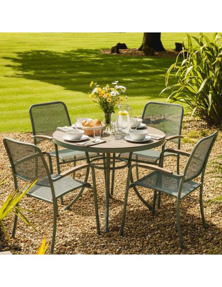 Alexander Rose Bergen 4 Seater Round Dining Set