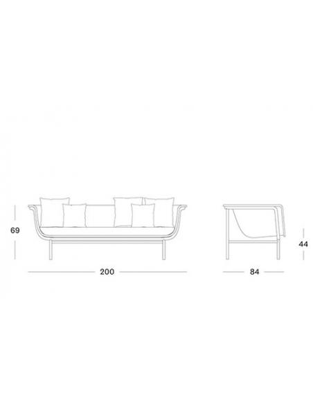 Vincent Sheppard Wicked Lounge Sofa 3S Terracotta/Natural
